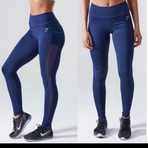 GymShark Sapphire Dry Sculpture Mesh Leggings M